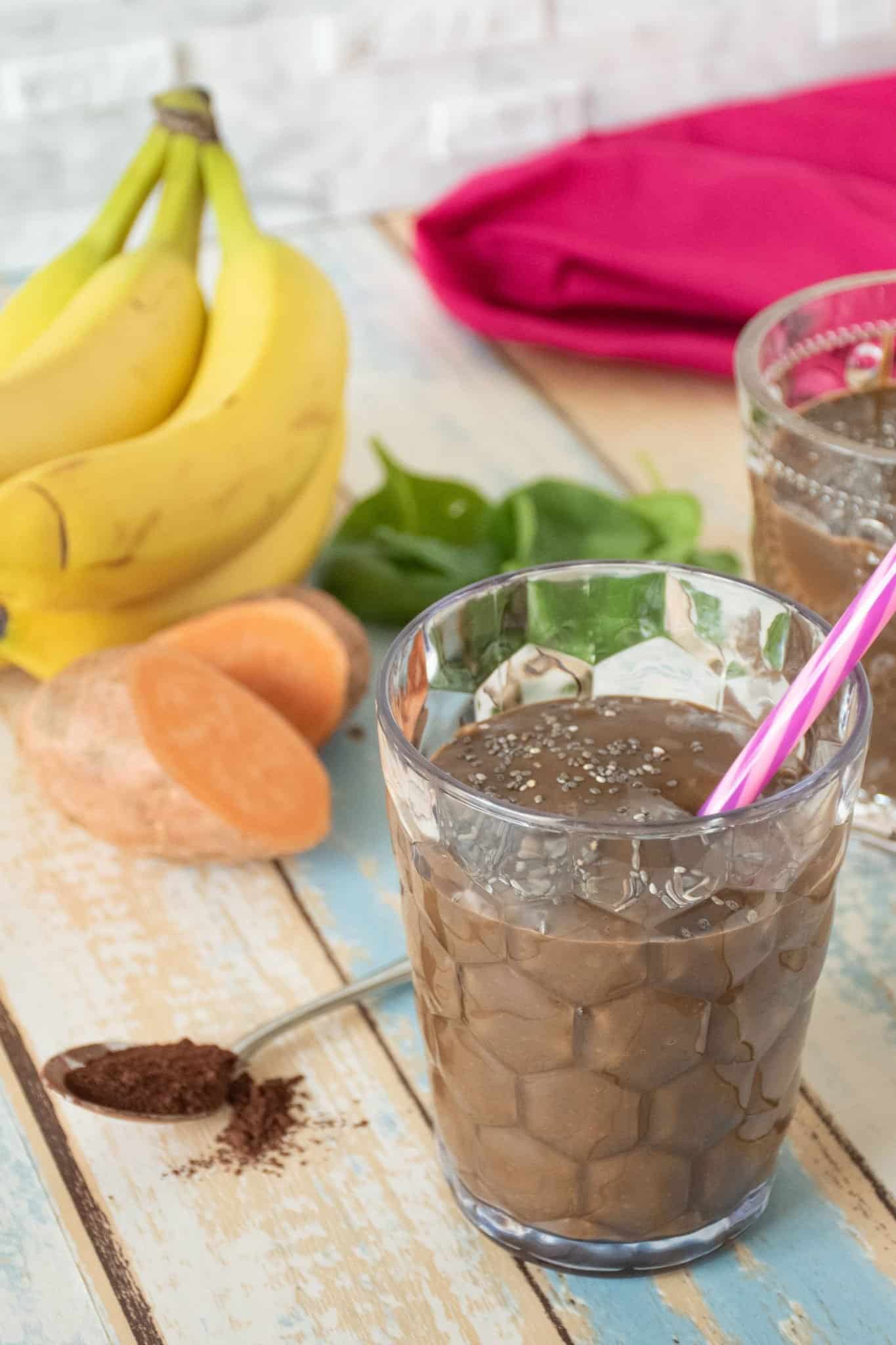 High Potassium Chocolate Sweet Potato Smoothie