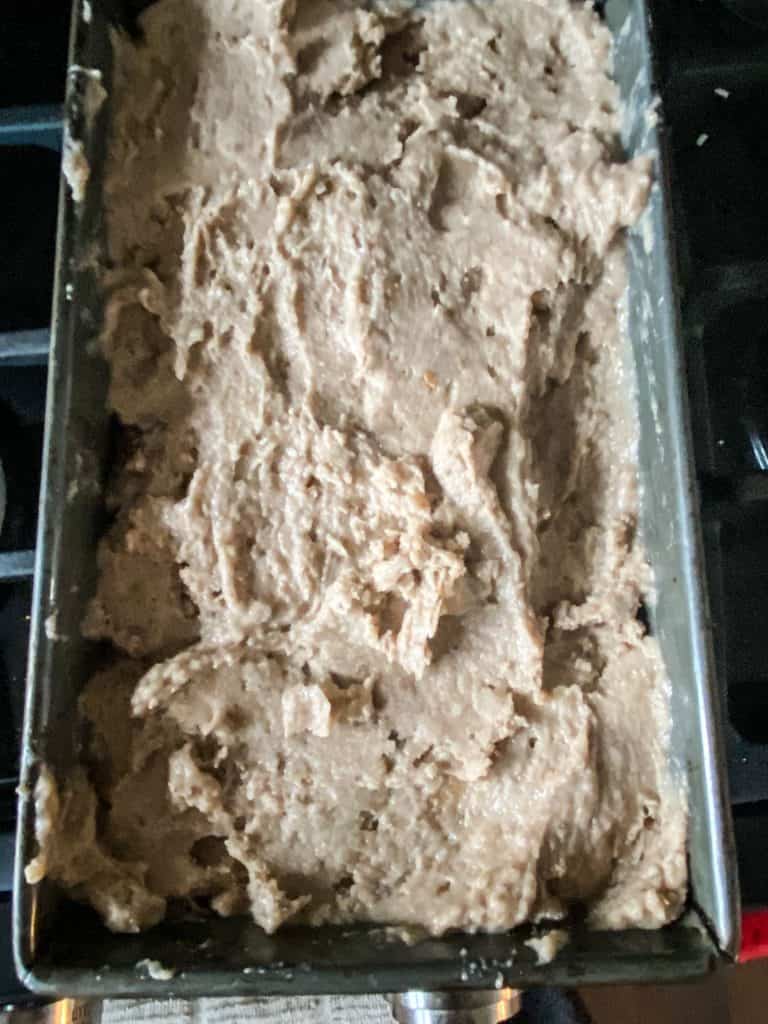 Nice cream in loaf pan.