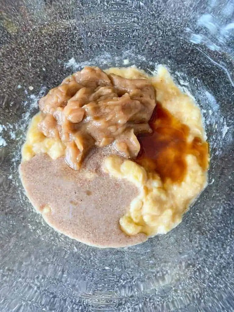 Wet ingredients in bowl