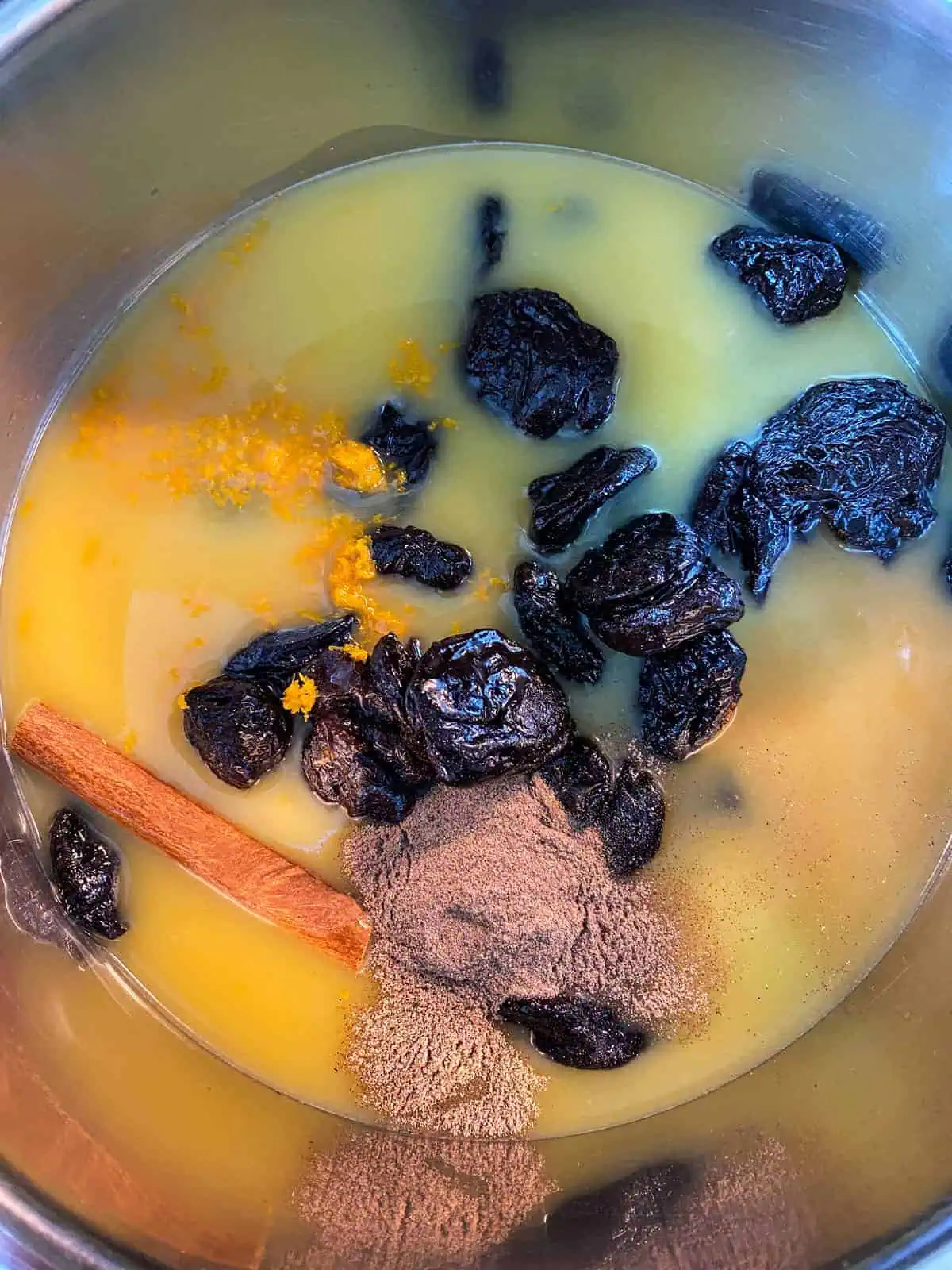 All ingredients added to a pot.