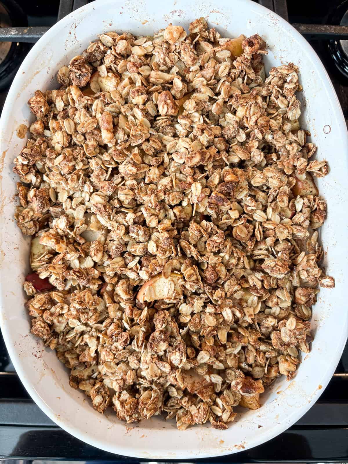 Baked pear apple crisp.