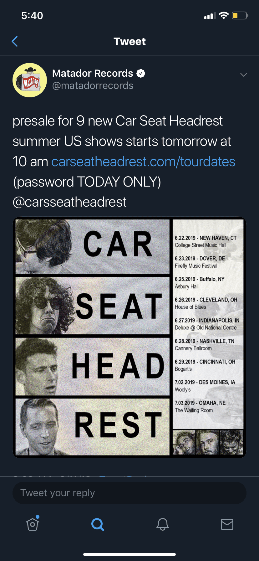 Car Seat Headrest - US Tour