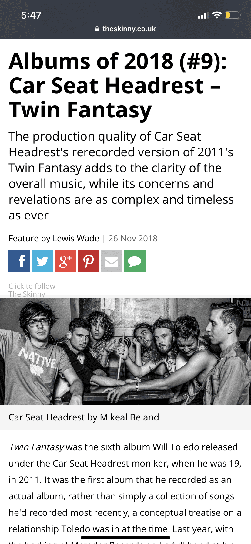 Car Seat Headrest - The Skinny UK