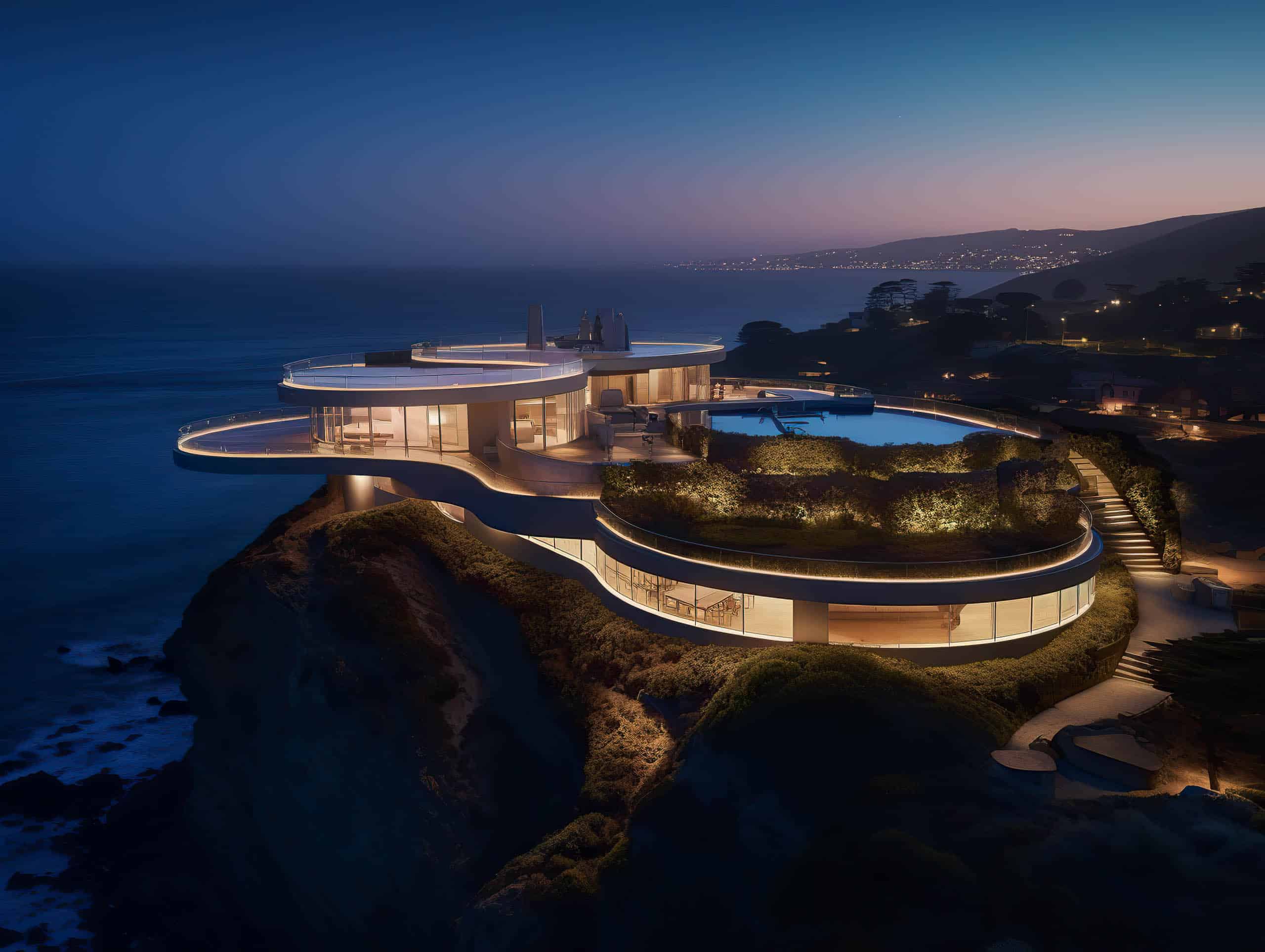 Midjourney Architecture: No. 39 - Big Sur, CA