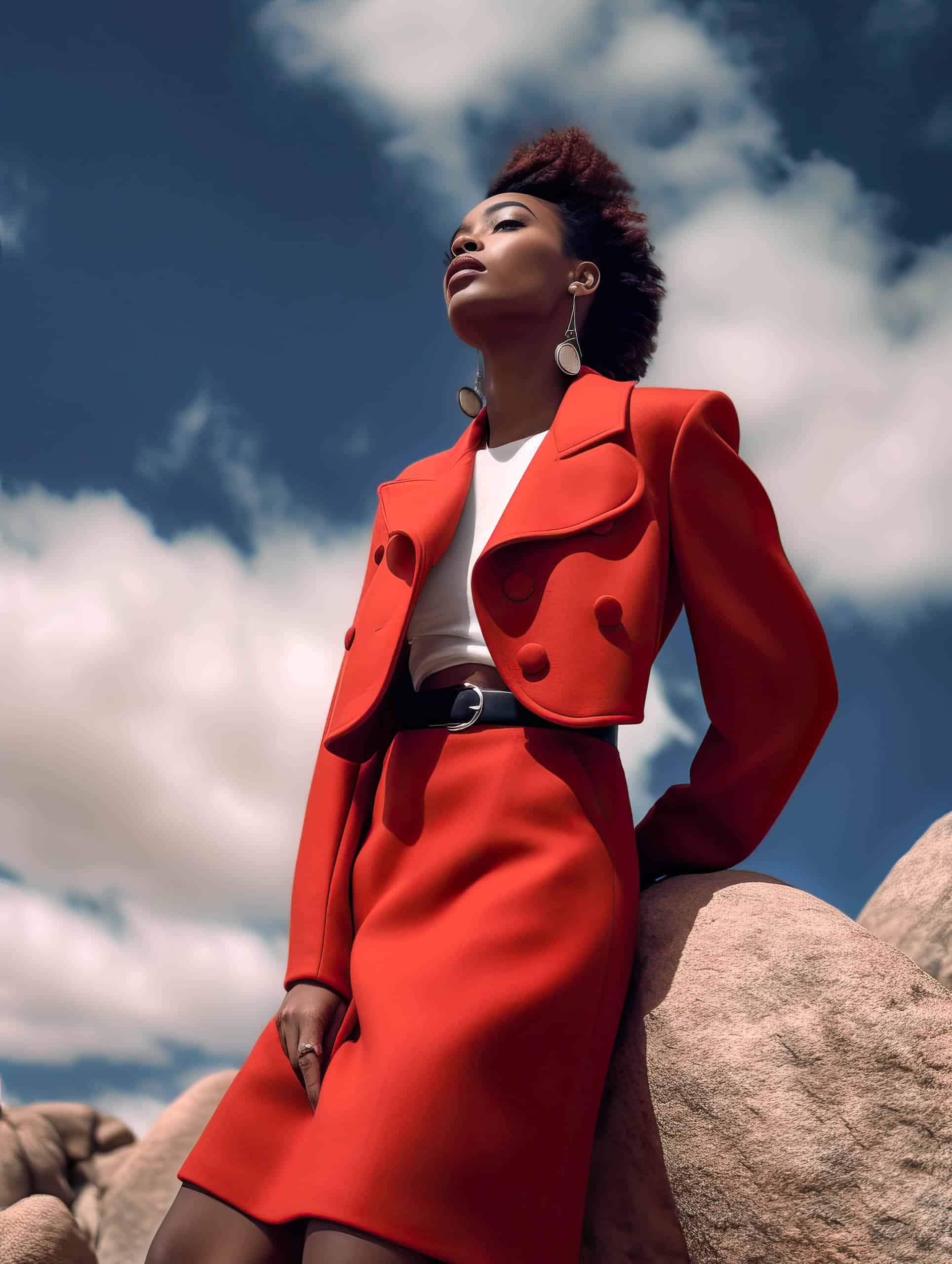 Midjourney Portrait: No. 13 - Joshua Tree Business Fashion - Female