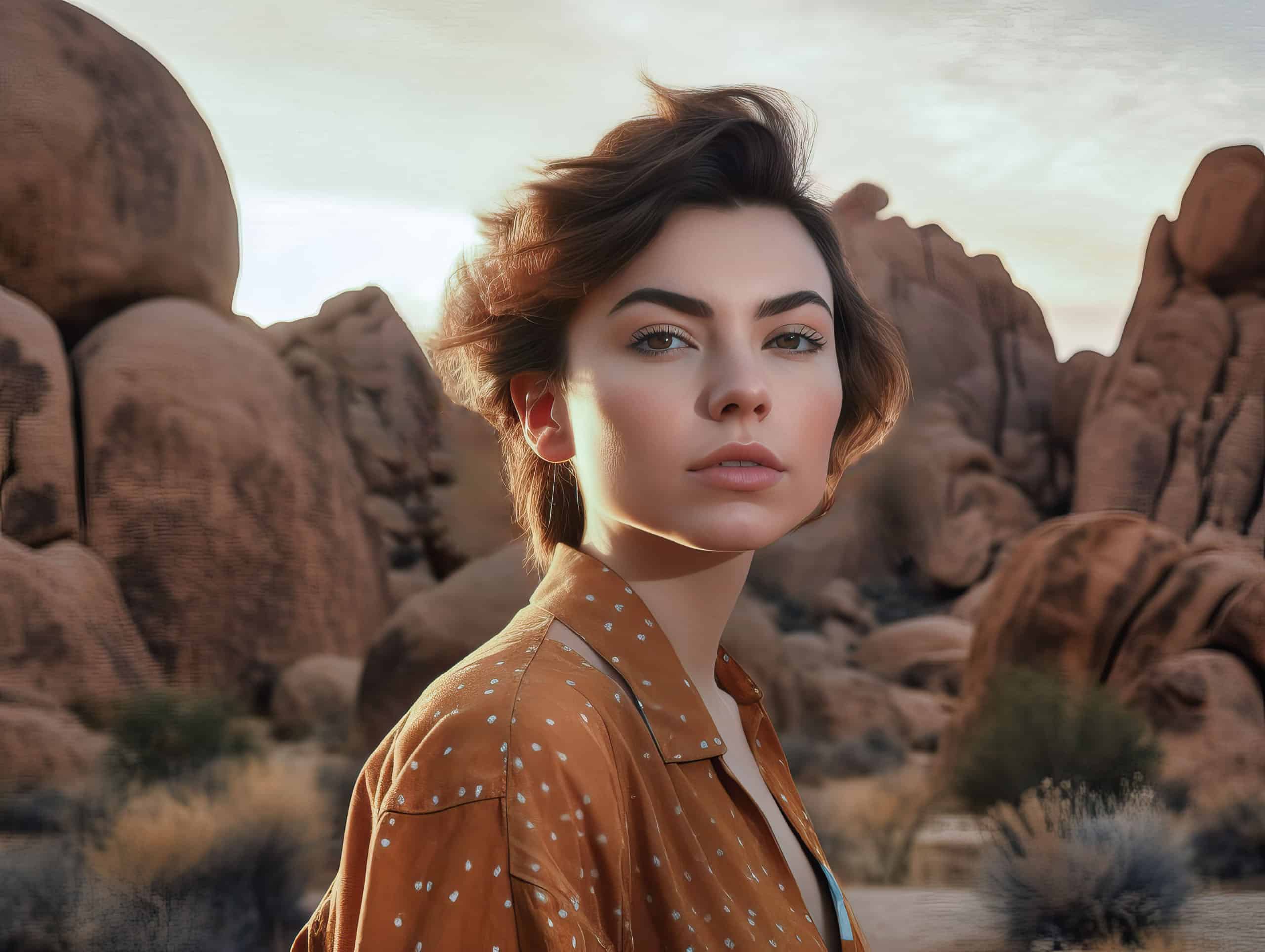 Midjourney Portrait: No. 6 - Joshua Tree - Indie Female