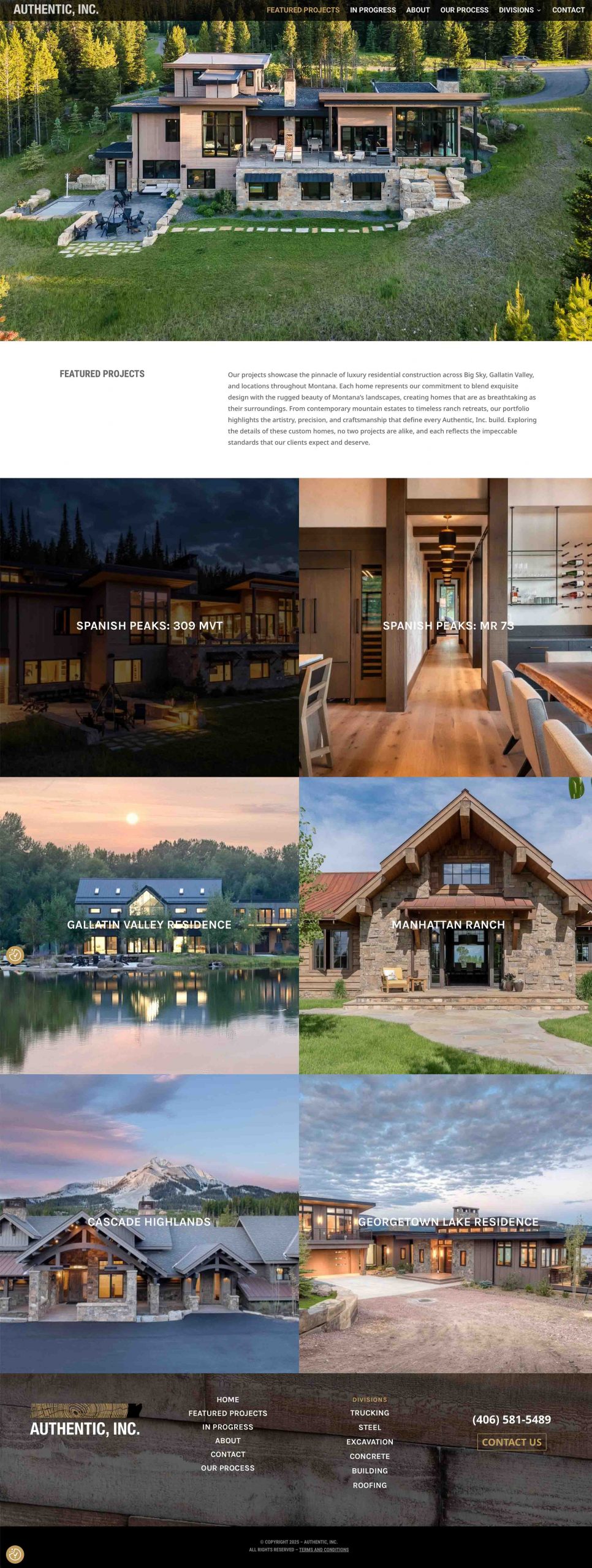 Authentic, Inc. Featured Projects Page