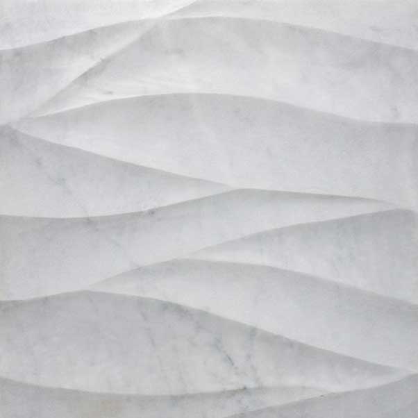 Elegant white marble surface with subtle wave patterns for interior design.