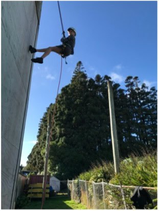 High ropes activity at Bell Block School, showcasing outdoor adventure and student engagement.