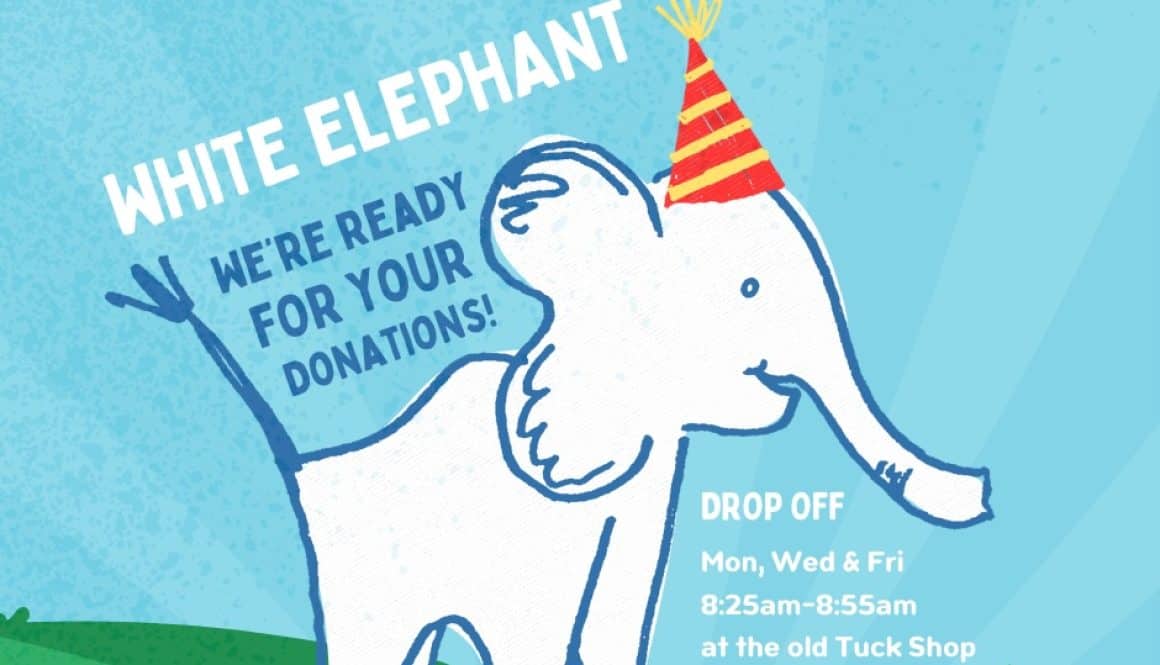 White elephant donation drop-off at Bell Block School in NZ.