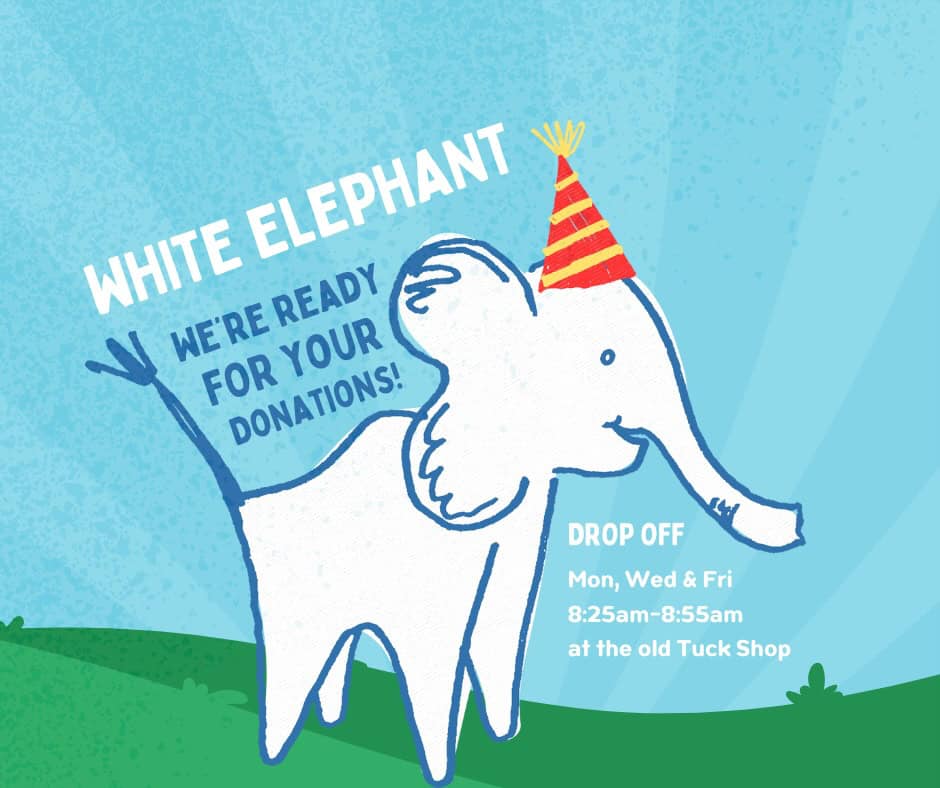 BBK Gala - White Elephant - 3 White elephant donation drop-off at Bell Block School in NZ.