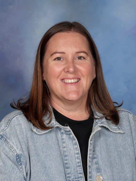 Teacher Christine Julian at Bell Block School, smiling and friendly.
