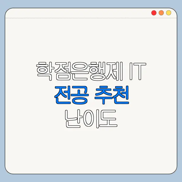 학점은행제 IT 전공 추천 난이도