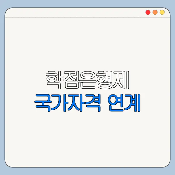 학점은행제 국가자격 연계