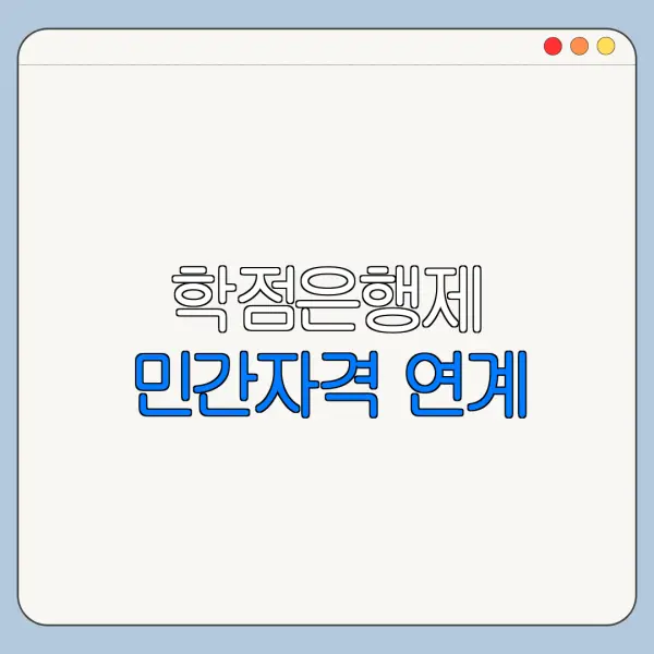 학점은행제 민간자격 연계