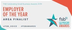 Bennett Staff finalist for Employer of the Year at the Small Business Awards 2019.
