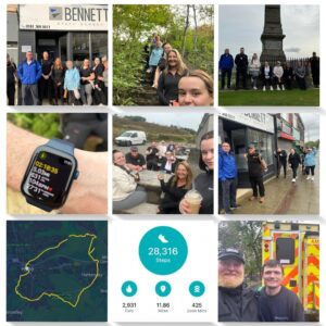 Dedicated team enjoying outdoor adventure around Tameside Peaks.