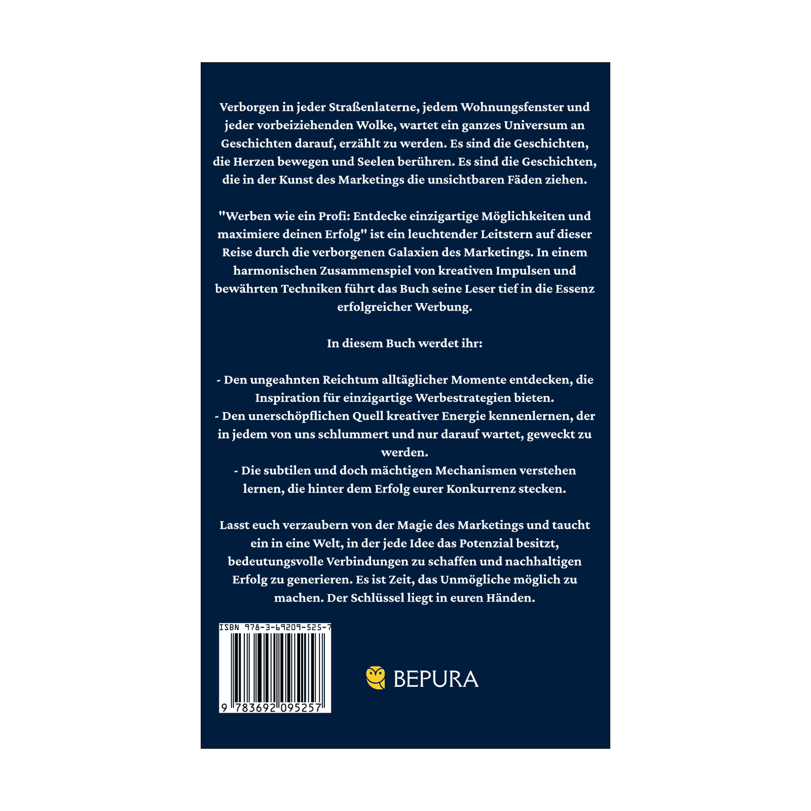 Werben wie ein Profi Rückseite