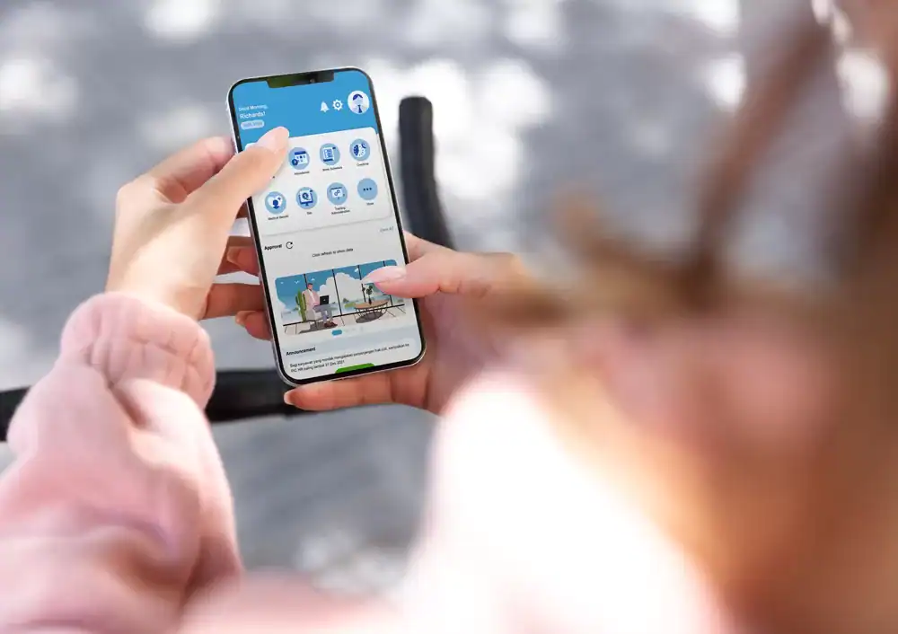 Cloud management mobile app interface showing cloud services and IoT controls, modern technology usage, digital cloud service management, software interface for cloud solutions, BEST Software Indonesia - powered by Pro-Int.