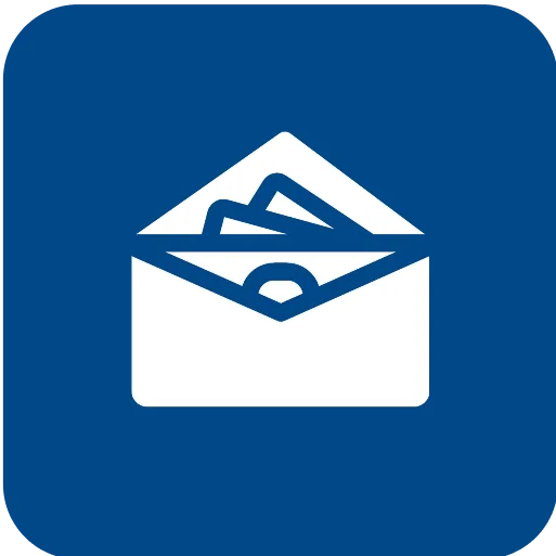 Email icon representing communication and cloud based services offered by BEST Software Indonesia powered by Pro Int