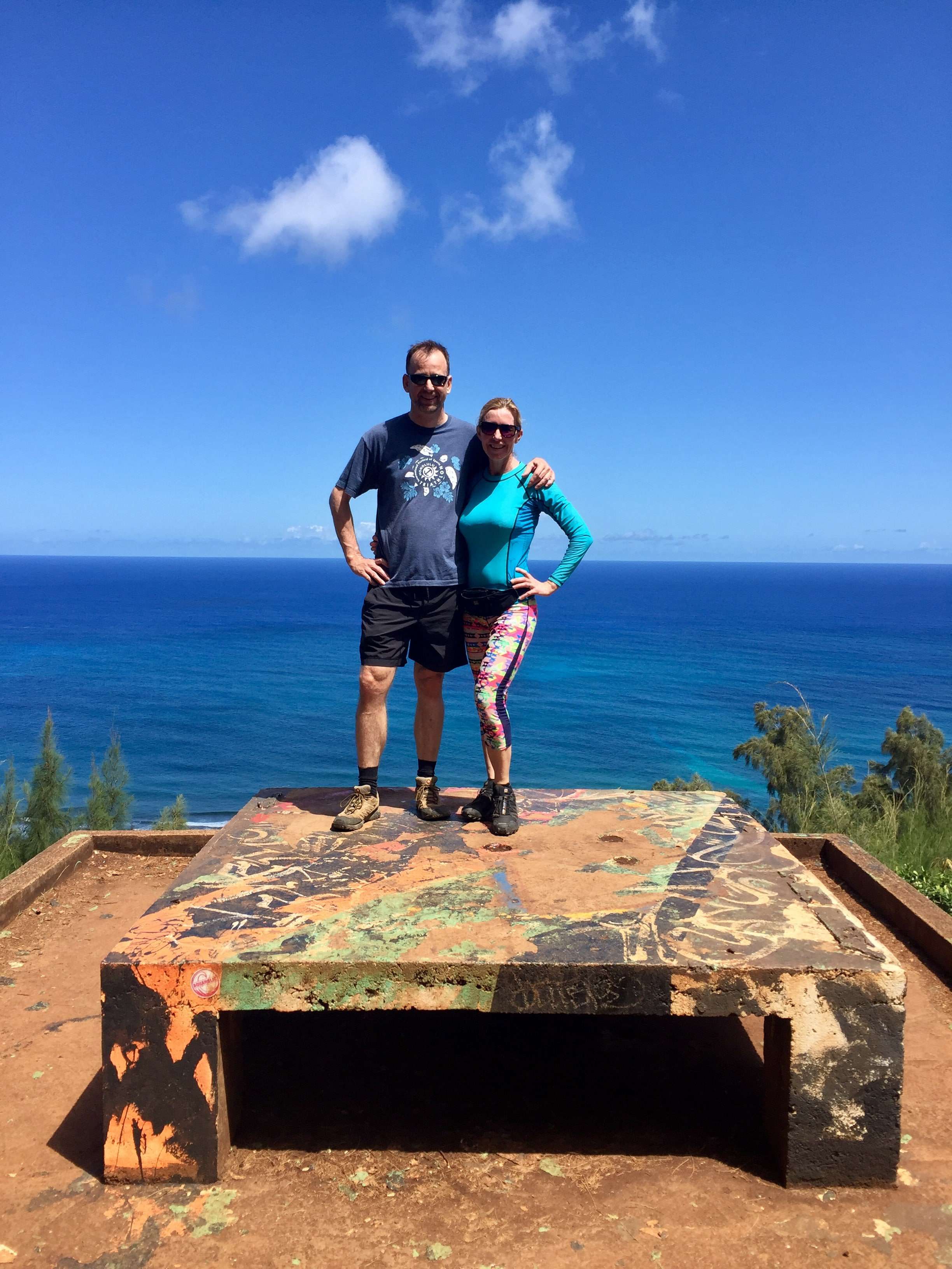 On top of the pillbox above ehukai pillbox hike!