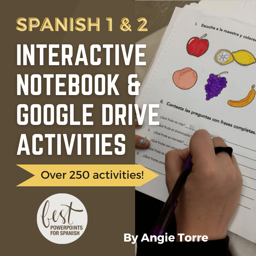 Spanish 1 and 2 Printable & Digital Resources Bundle