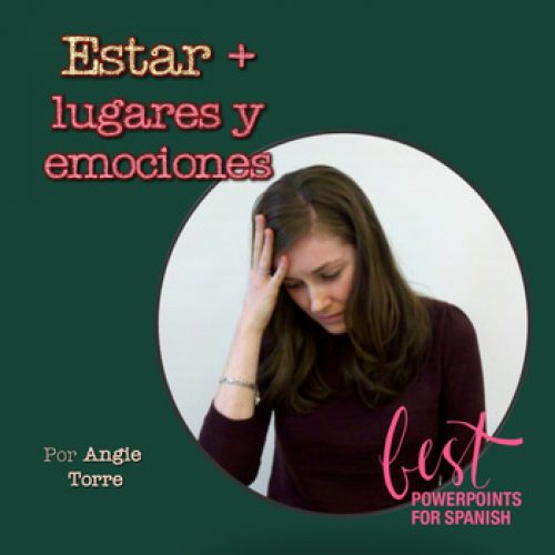 Spanish Estar + Places and Emotions PowerPoint and INB Activities