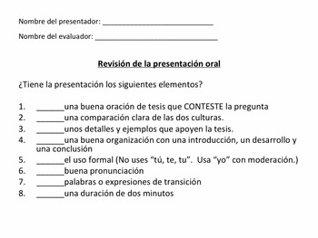 La presentación oral / Oral Presentation for AP Spanish - Image 2
