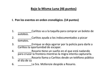 Bajo la misma luna questions and Activity for AP Spanish - Image 2