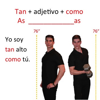 Spanish Comparativos y superlativo PowerPoint and Printables