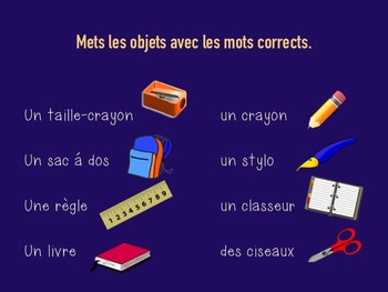 French Classroom Objects Interactive Notebook and Google Drive Activities - Image 3