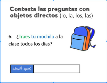 Spanish Direct Object Pronouns Google Drive Activity - Image 3
