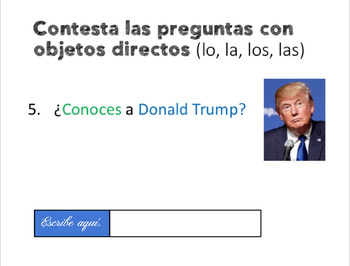 Spanish Direct Object Pronouns Google Drive Activity - Image 4