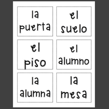 Spanish Classroom Objects Posters and Labels - Image 2
