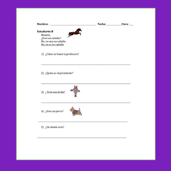 Spanish Ser Paired Listening and Speaking Activities - Image 3