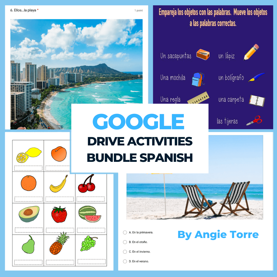 Spanish Google Drive Activities Bundle