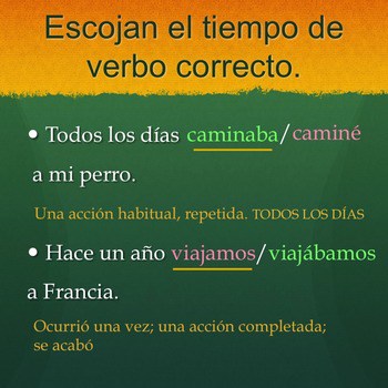 Spanish Preterite Imperfect PowerPoint and Interactive Notebook Activity - Image 3