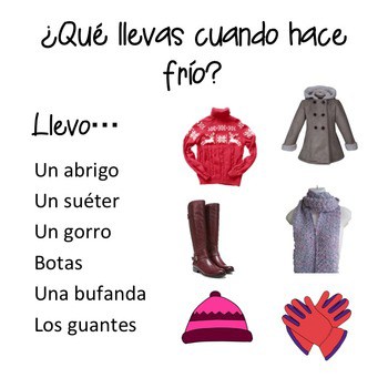 Spanish Weather el tiempo PowerPoint and Interactive Notebook Activity - Image 3