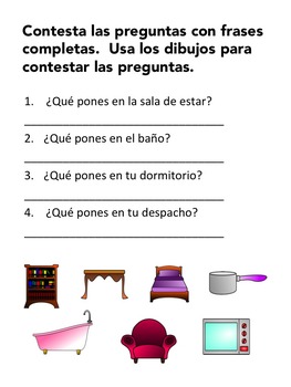 Spanish House and Chores PowerPoint Lesson Plans and Curriculum - Image 4