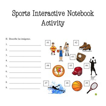 Interactive Notebook and Google Drive Activities for Spanish Sports Vocabulary - Image 4