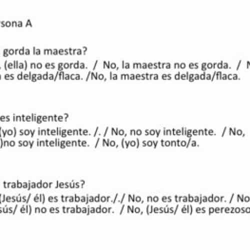Ser Paired Activity for Spanish One FREE