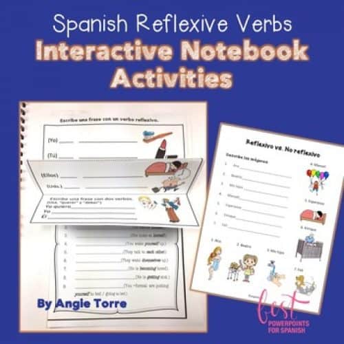 Spanish Reflexive Verbs Interactive Notebook Activities