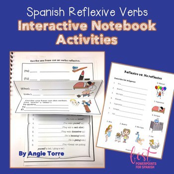 Spanish Reflexive Verbs Interactive Notebook Activities