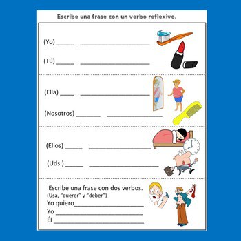 Spanish Reflexive Verbs Interactive Notebook Activities - Image 2