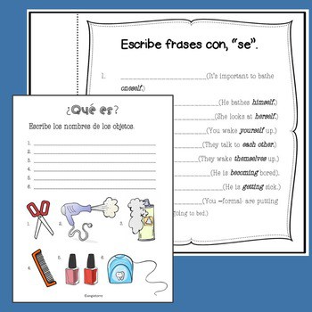 Spanish Reflexive Verbs Interactive Notebook Activities - Image 4