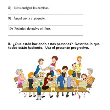 Spanish Progressive Tense Interactive Notebook Activity - Image 4
