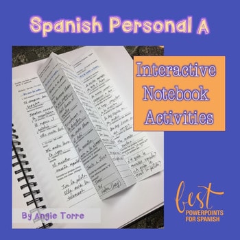 Spanish Personal A Interactive Notebook Activities