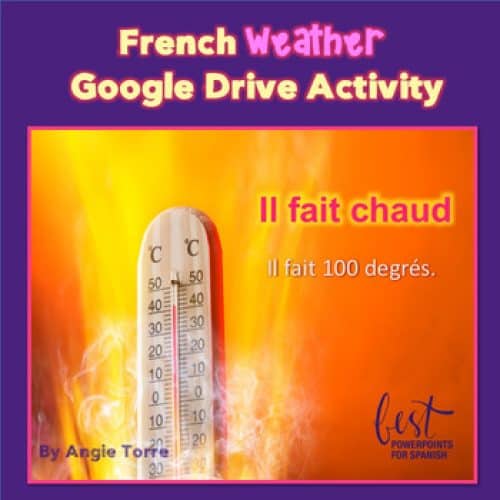 French Weather Interactive Notebook and Google Drive Activity