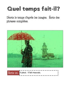 French Weather Interactive Notebook and Google Drive Activity - Image 2