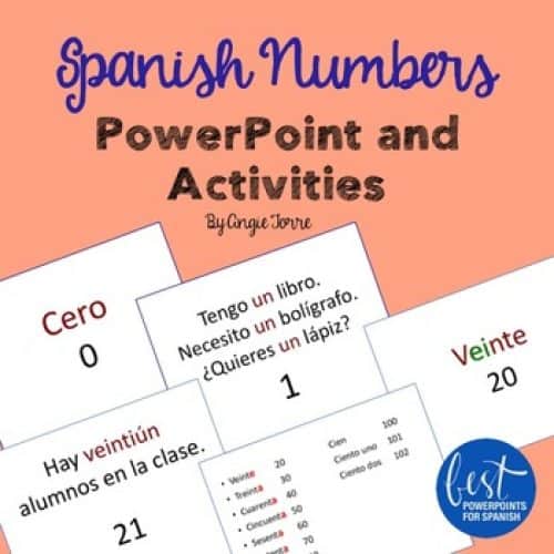 Spanish Numbers PowerPoint and Activities
